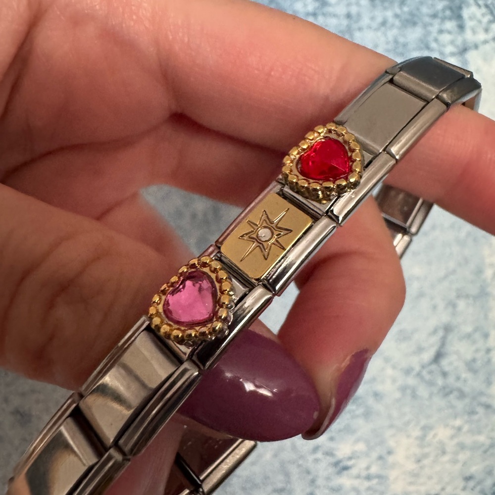 Starburst Love Stainless Steel Italian Bracelet